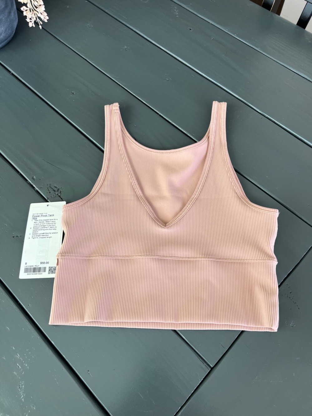 NWT Lululemon Power Pivot Ribbed Tank - Picture 4 of 9